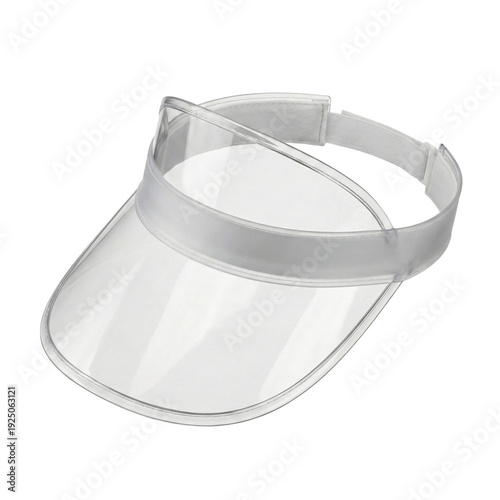 Photos Clear transparent plastic sun visor hat mockup