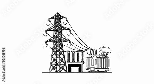 Electrical power transmission tower and transformer unit