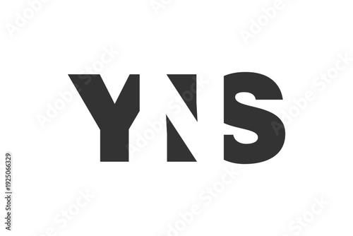 YNS logo design. Initial letter Y N S bold font style for tech startups, consulting, corporate branding. Creative company name, headlines typography identity, trendy logotype.