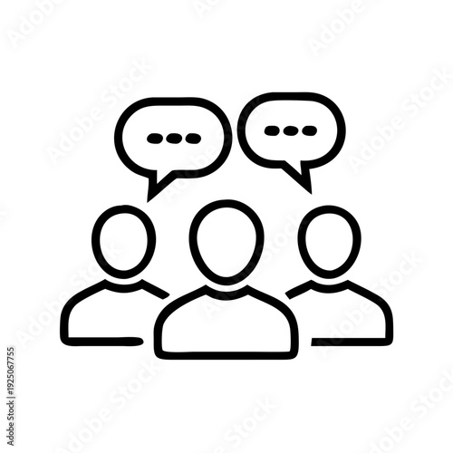 Group communication people talking discussion conversation team meeting business conference brainstorming 