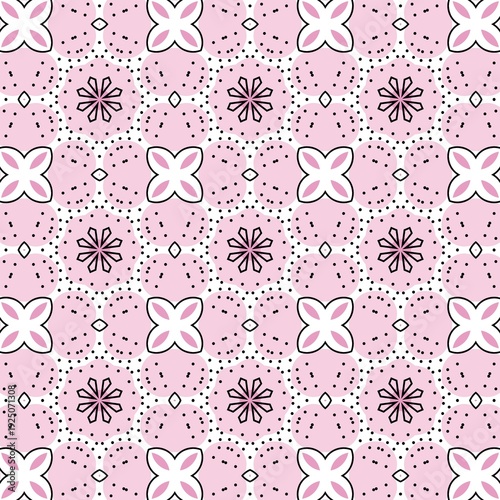 Abstract geometric set of seamless pattern	