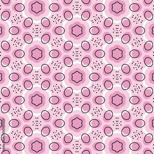 Abstract geometric set of seamless pattern	