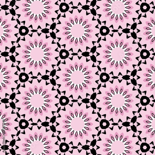 Abstract geometric set of seamless pattern	