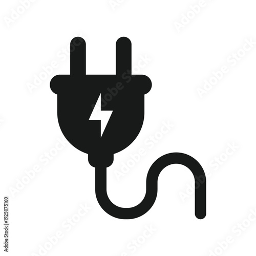 Electric Plug Vector – Power, Energy, Charging Icon