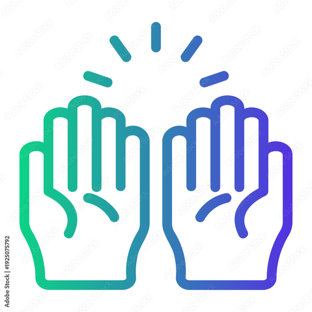Obraz premium pray Line Gradient Icon