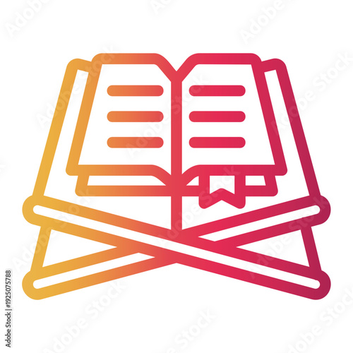 quran Line Gradient Icon