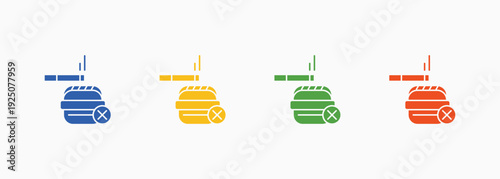 Habits Icon Set Color Multiple Style Collection Vector Illustration