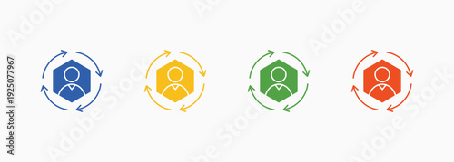 Lifecycle Icon Set Color Multiple Style Collection Vector Illustration