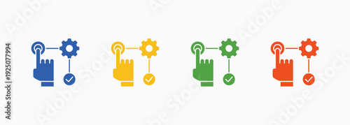 Usability Icon Set Color Multiple Style Collection Vector Illustration