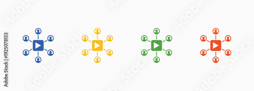 Virality Icon Set Color Multiple Style Collection Vector Illustration