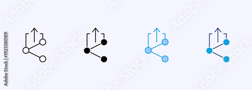 Share Icon Set Multiple Style Collection Vector Illustration