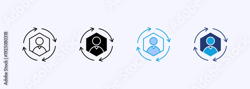 Lifecycle Icon Set Multiple Style Collection Vector Illustration
