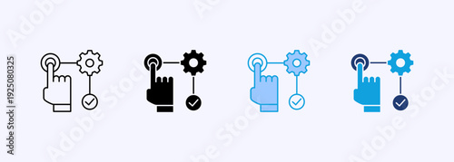 Usability Icon Set Multiple Style Collection Vector Illustration
