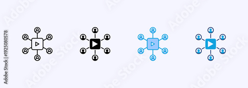 Virality Icon Set Multiple Style Collection Vector Illustration