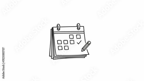 Simple calendar with pencil marking.