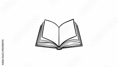 Open Book with Pages Turning.