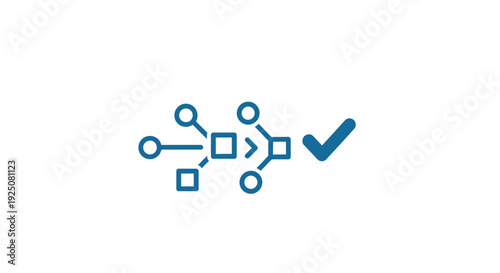 Blue network connection success icon.
