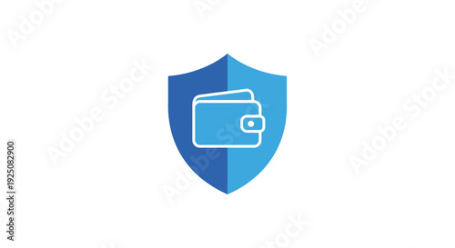 Blue shield with wallet protection.