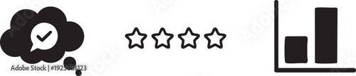 Marketing Review Feedback Survey Business Growth Vector Icons