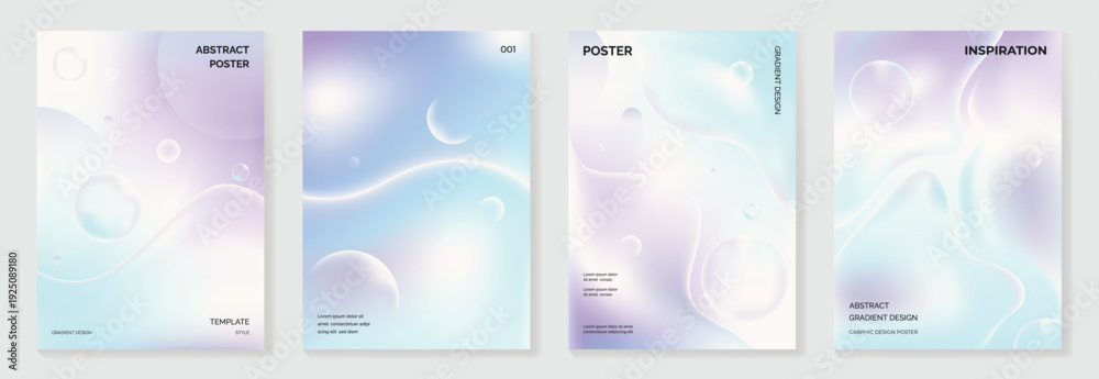 Obraz premium soft abstract poster background vector background with lightblue lavender colors. Modern design for poster, cover, and branding.