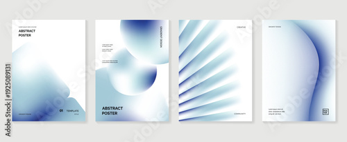 soft gradient poster background vector background with lightblue white colors. Modern design for poster, cover, and branding.