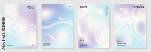 soft abstract poster background vector background with lightblue lavender colors. Modern design for poster, cover, and branding.