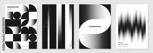 minimal abstract poster background vector background with black white gray colors. Modern design for poster, cover, and branding.