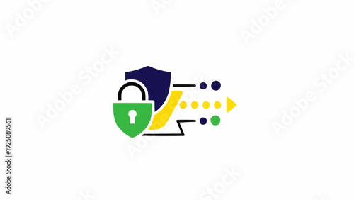 Secure data protection with lock symbol.