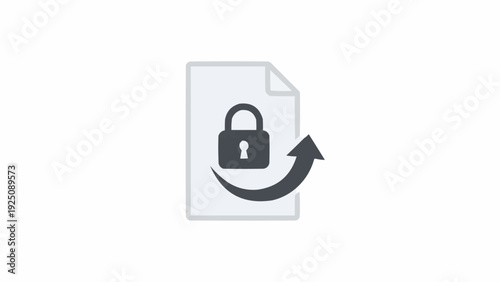 Secure Document Transfer with Padlock Icon.
