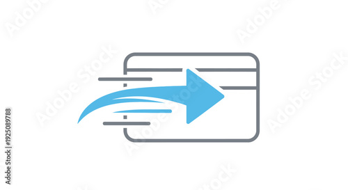 Blue Arrow Moving to Right Direction.