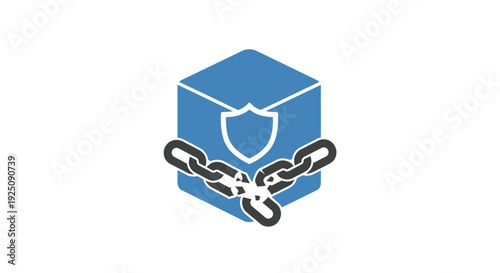 Blue Box with Shield and Chain.