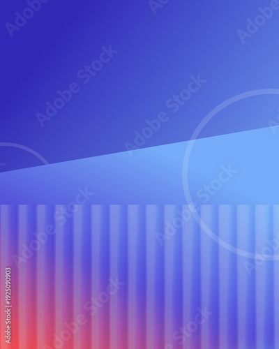 Abstract Gradient Background with Geometric Shapes and Stripes Modern Design Elements