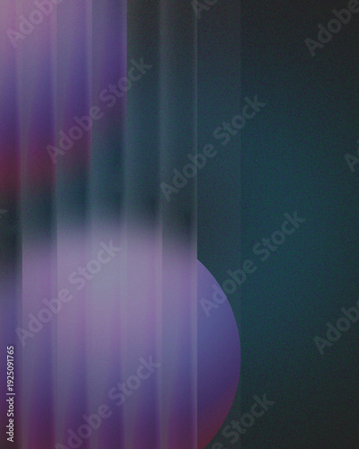 Abstract purple and teal vertical stripes with soft circular gradient overlay