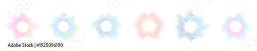 gradient neon circular sound wave frames, abstract radial music Sound equalizer