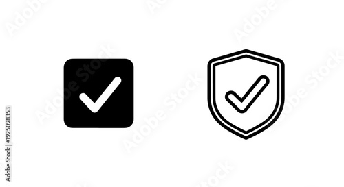 Verified Checkmark Icon in Square and Shield - Security Protection and Approval Symbol Free Download Verified Checkmark Icon in Square and Shield - Security Protection and Approval Symbol - GFXLoad