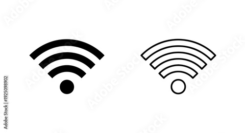 Strong Wireless Internet Wifi Signal Strength Connection Icon Symbol