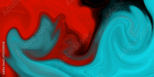  Abstract luxurious black, red and blue, smooth wavy marble texture background. Abstract beautiful holographic fluid liquid background. Interiors marble stone wall design High resolution texture.