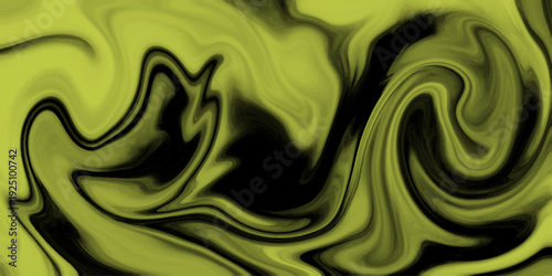 Black, green marble oil ink liquid swirl texture for do ceramic counter dark abstract light background.  Acrylic painting with colorful shiny gradient Design Projects and Text. 