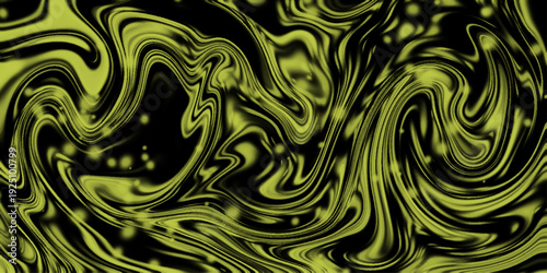 Black, green marble oil ink liquid swirl texture for do ceramic counter dark abstract light background.  Acrylic painting with colorful shiny gradient Design Projects and Text. 