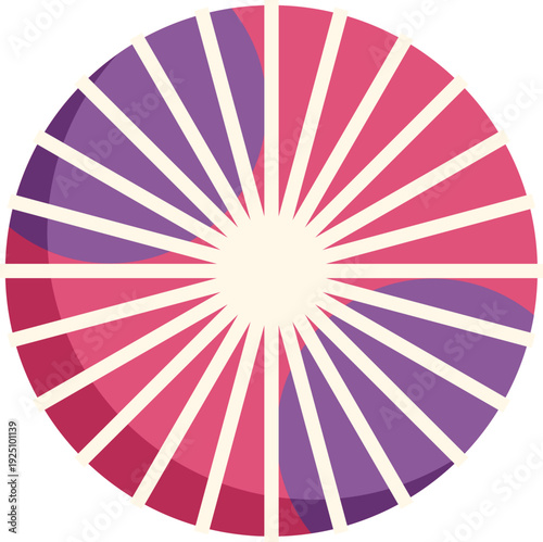 Circular abstract pattern forming a sunburst or kaleidoscope with radial symmetry