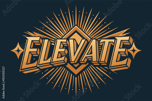 Vibrant orange 'Elevate' logo with dynamic sunburst design