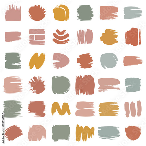 Organic Abstract Brush Stroke Clipart