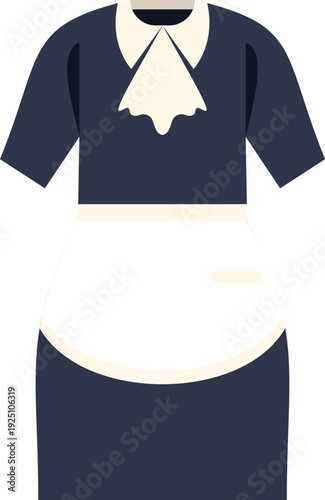 Maid uniform representing domestic service or hotel staff