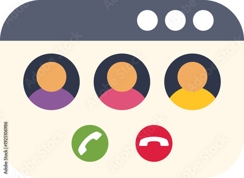 Video conference window showing multiple users participating in a group call