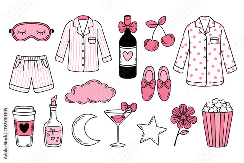 A delightful array of wine glasses, bottles, and accessories for a sophisticated gathering isolated on transparent background