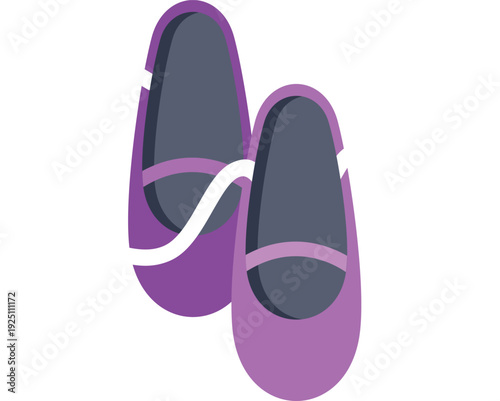 Purple ballet slippers representing dance, elegance, and artistic movement