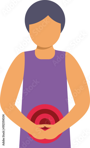 Person holding abdomen illustrating severe belly pain or discomfort