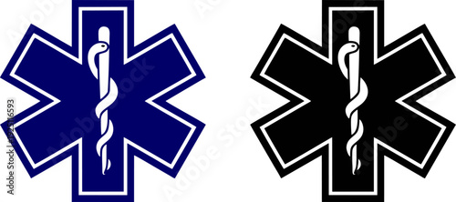 Star of Life Medical Emergency Symbol Vector