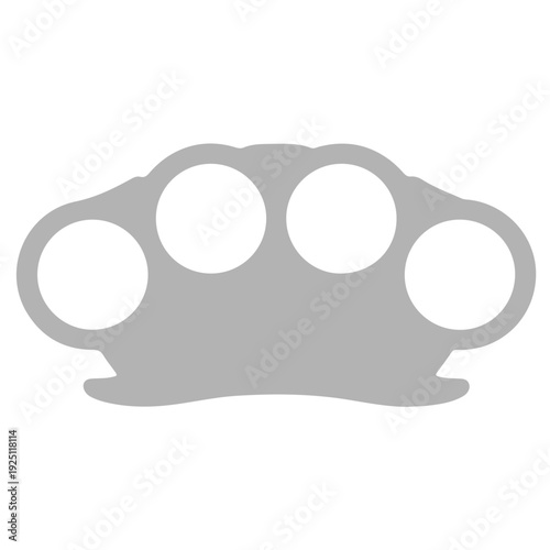 Brass Knuckles Vector Illustration Metallic Knuckle Duster Weapon Icon Design. Realistic Brass Knuckles Isolated on White - Professional Vector Weapon Graphic. Knuckle Dusters Vector Art