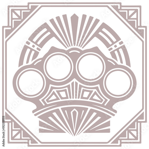 Brass Knuckles Vector Illustration Metallic Knuckle Duster Weapon Icon Design. Realistic Brass Knuckles Isolated on White - Professional Vector Weapon Graphic. Knuckle Dusters Vector Art